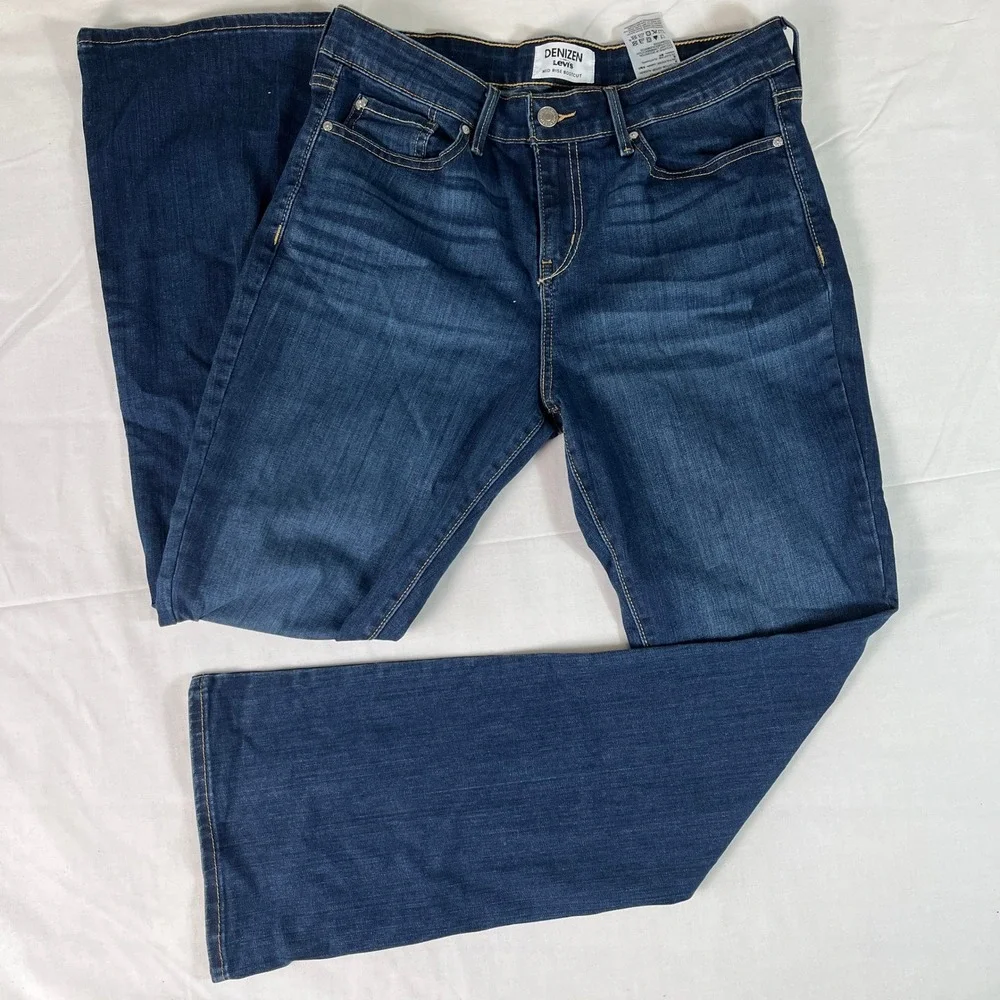Denizen Levi's Bootcut Jeans Women 12M 31x32 Dark Wash Mid Rise Stretch